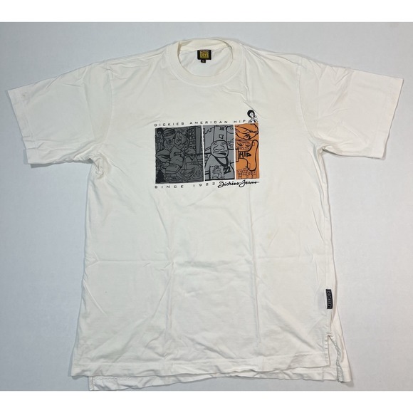 Y2K Dickies "RARE"  Tee Shirt Men's Medium Streetwear  Hip-Hop  USA Work Style - Picture 1 of 9